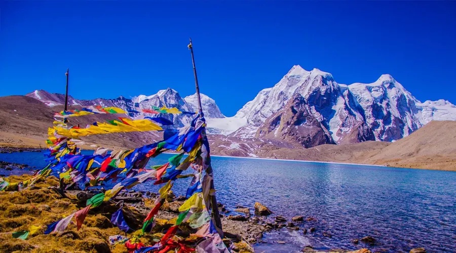 Gurudongmar Lake sacred high-altitude waters